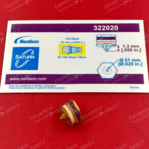 322020 NOZZLE, BR,BEI&PUR,.020DIAX.050