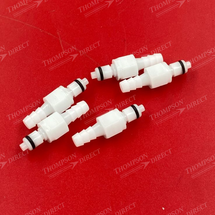 S-06360-45 QUICK- DISCONNECT HOSE BARB INSERT; VALVED, 1/4 IN. TUBE ID, 1/8 IN. FLOW SIZE, ACETAL