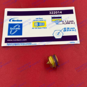 322014 NOZZLE, BR, YEL&PUR,.014DIAX.050
